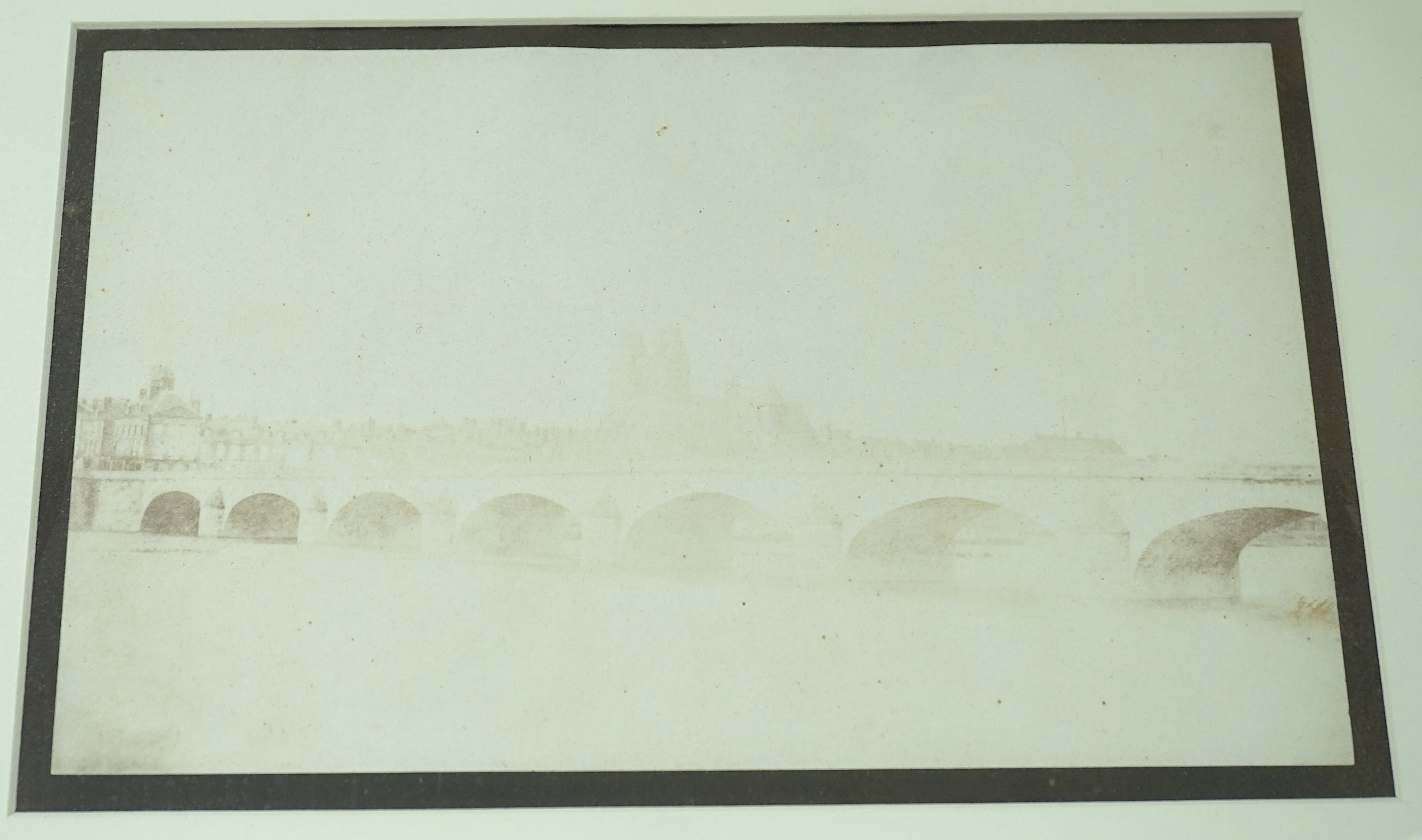 William Henry Fox Talbot (1800-1877), two black and white photographs, 'Bridge at Orleans', 12.5 x 20cm and 'The Tower', 15 x 19cm